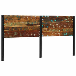 vidaXL Headboard 100 cm Solid Wood Mango and Iron bed headboard - Solid reclaimed wood, 200 cm