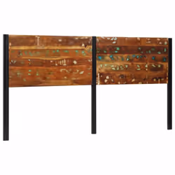 vidaXL Headboard 100 cm Solid Wood Mango and Iron bed headboard - Solid reclaimed wood, 200 cm - Additional view 10