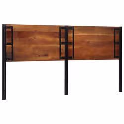 vidaXL Headboard 100 cm Solid Wood Mango and Iron bed headboard - Solid reclaimed wood, 200 cm