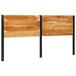 vidaXL Headboard 100 cm Solid Wood Mango and Iron bed headboard - Solid acacia wood, 200 cm