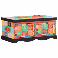vidaXL Coffee Table Multicolour 90x50x40 cm Solid Wood Mango side table