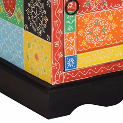 vidaXL Bedside Cabinet Multicolour 40x35x45 cm Solid Wood Mango bedside table - Additional view 7