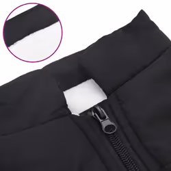vidaXL Dog Coat with Harness Waterproof Reflective Dog Winter Coat Dog Jacket - black, s - Additional view 6