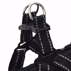 vidaXL Dog Coat with Harness Waterproof Reflective Dog Winter Coat Dog Jacket - black, s - Additional view 8
