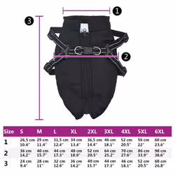 vidaXL Dog Coat with Harness Waterproof Reflective Dog Winter Coat Dog Jacket - black, m