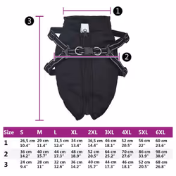 vidaXL Dog Coat with Harness Waterproof Reflective Dog Winter Coat Dog Jacket - black, xl