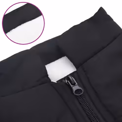 vidaXL Dog Coat with Harness Waterproof Reflective Dog Winter Coat Dog Jacket - black, 2xl - Additional view 6