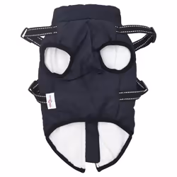 vidaXL Dog Coat with Harness Waterproof Reflective Dog Winter Coat Dog Jacket - navy blue, m - Additional view 4