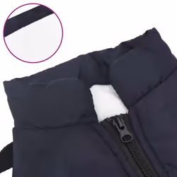 vidaXL Dog Coat with Harness Waterproof Reflective Dog Winter Coat Dog Jacket - navy blue, m - Additional view 6