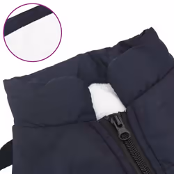 vidaXL Dog Coat with Harness Waterproof Reflective Dog Winter Coat Dog Jacket - navy blue, xl - Additional view 6