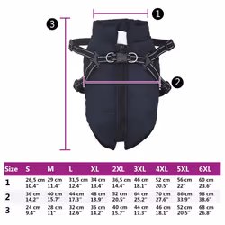 vidaXL Dog Coat with Harness Waterproof Reflective Dog Winter Coat Dog Jacket - navy blue, xl - Additional view 9