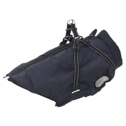 vidaXL Dog Coat with Harness Waterproof Reflective Dog Winter Coat Dog Jacket - navy blue, 3xl
