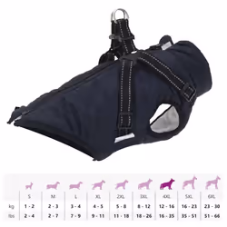vidaXL Dog Coat with Harness Waterproof Reflective Dog Winter Coat Dog Jacket - navy blue, 3xl - Additional view 10