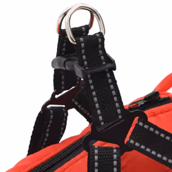 vidaXL Dog Coat with Harness Waterproof Reflective Dog Winter Coat Dog Jacket - red, s - Additional view 7