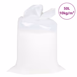 ) vidaXL EPS Beads Expanded Polystyrene Bead EPS Pearl EPS Bean Bag Filler White - 50l (10 kg/cubic metres