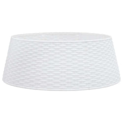 vidaXL Christmas Tree Skirt Xmas Christmas Tree Base Basket Cover Plastic - white, 65 x 23 cm