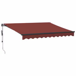 vidaXL Automatic Retractable Awning Patio Canopy Outdoor Awning Folding Arm - burgundy, 300 x 250 cm