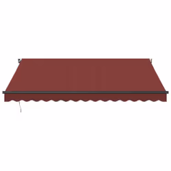 vidaXL Manual Retractable Awning Outdoor Patio Awning Sunshade Garden Canopy - burgundy, 400 x 300 cm