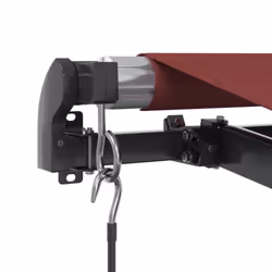 vidaXL Manual Retractable AwningCanopy Outdoor Awning Folding Arm with LED - burgundy, 400 x 300 cm - Additional view 6