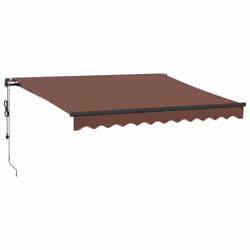 vidaXL Automatic Retractable Awning Patio Canopy Outdoor Awning Folding Arm - brown, 300 x 250 cm