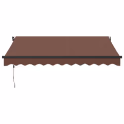 vidaXL Automatic Retractable Awning Patio Canopy Outdoor Awning Folding Arm - brown, 300 x 250 cm