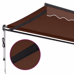 vidaXL Automatic Retractable Awning Patio Canopy Outdoor Awning Folding Arm - brown, 400 x 300 cm - Additional view 6