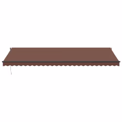 vidaXL Automatic Retractable Awning Patio Canopy Outdoor Awning Folding Arm - brown, 600 x 300 cm - Additional view 2