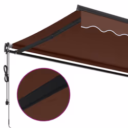 vidaXL Automatic Retractable Awning Patio Canopy Outdoor Awning Folding Arm - brown, 600 x 300 cm - Additional view 6