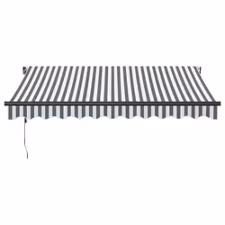vidaXL Automatic Retractable Awning Patio Canopy Outdoor Awning Folding Arm - anthracite and white, 300 x 250 cm