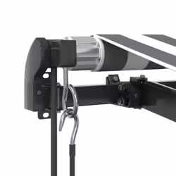 vidaXL Automatic Retractable Awning Patio Canopy Outdoor Awning Folding Arm - anthracite and white, 300 x 250 cm - Additional view 6