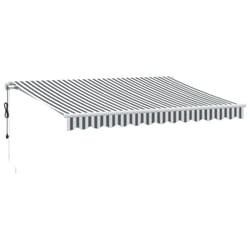 vidaXL Automatic Retractable Awning Sunshade Garden Canopy Outdoor Awning Shed - anthracite and white, 350 x 250 cm
