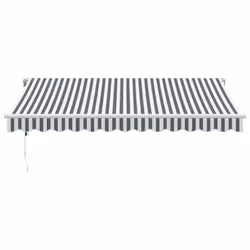 vidaXL Automatic Retractable Awning Sunshade Garden Canopy Outdoor Awning Shed - anthracite and white, 350 x 250 cm