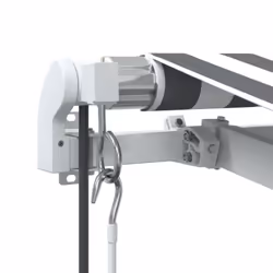 vidaXL Automatic Retractable Awning Sunshade Garden Canopy Outdoor Awning Shed - anthracite and white, 350 x 250 cm - Additional view 5
