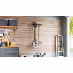 vidaXL Garden Tool Storage Racks Wall Tool Organiser Tool Hanger Black Steel - 1 pcs