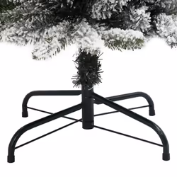 vidaXL Artificial Slim Christmas Tree with Flocked Snow Xmas Tree PVC and PE - without led, 120 cm - Additional view 4