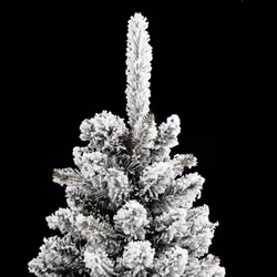 vidaXL Artificial Slim Christmas Tree with Flocked Snow Xmas Tree PVC and PE - without led, 180 cm - Additional view 4