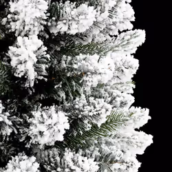 vidaXL Artificial Slim Christmas Tree with Flocked Snow Xmas Tree PVC and PE - without led, 180 cm - Additional view 6