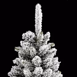 vidaXL Artificial Slim Christmas Tree with Flocked Snow Xmas Tree PVC and PE - without led, 210 cm - Additional view 4