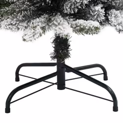vidaXL Artificial Slim Christmas Tree with Flocked Snow Xmas Tree PVC and PE - without led, 240 cm - Additional view 4