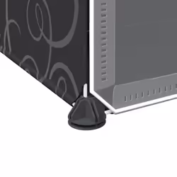 vidaXL Storage Cube Organiser with 9 Cubes and Doors Display Shelf Black PP - 124.5 x 31.5 x 93 cm - Additional view 7