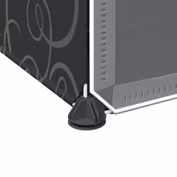 vidaXL Storage Cube Organiser with 9 Cubes and Doors Display Shelf Black PP - 84 x 31.5 x 123.5 cm - Additional view 7