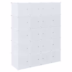 vidaXL Storage Cube Organiser with 20 Cubes and Hanging Rods PP