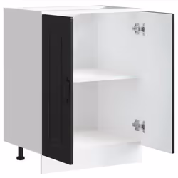 vidaXL Sink Base Cabinet Kalmar Black 60x46x81.5 cm Engineered Wood - Additional view 4