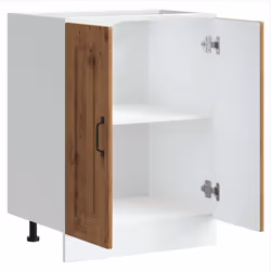 vidaXL Sink Base Cabinet Kalmar Old Wood 60x46x81.5 cm Engineered Wood - Additional view 4