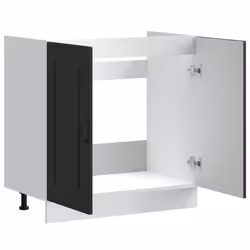 vidaXL Sink Base Cabinet Kalmar Black 80x46x81.5 cm Engineered Wood - Additional view 4