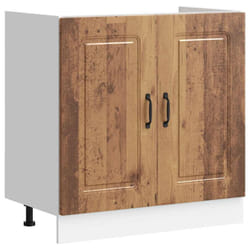 vidaXL Sink Base Cabinet Kalmar Old Wood 80x46x81.5 cm Engineered Wood