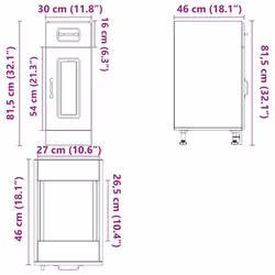 vidaXL Oven CabinetsÂ Kitchen Cabinet Oven Unit 2 pcs Lucca Engineered Wood - kitchen base cabinet 30 cm