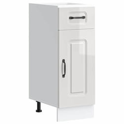 vidaXL Kitchen Base Cabinet Kalmar High Gloss White Engineered Wood