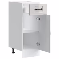 vidaXL Kitchen Base Cabinet Kalmar High Gloss White Engineered Wood - Additional view 4