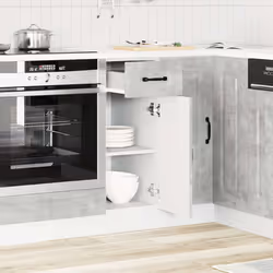 vidaXL Kitchen Base Cabinet Kalmar Concrete Grey Engineered Wood - Additional view 2